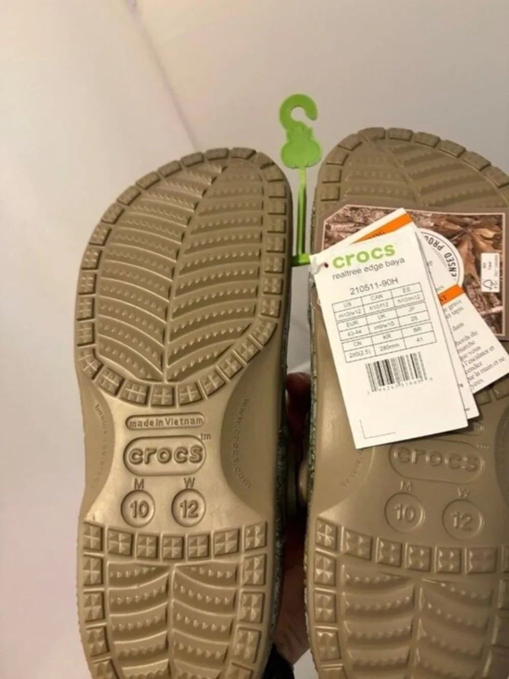Camo Crocs Real Tree Edge Baya APX men’s shoes size 9 and 10 210511-90H slip on